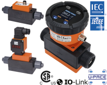 mik-durchfluss.png: Magnetic Inductive Flow Meter / Monitor with IO Link MIK